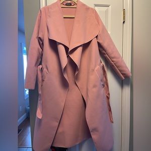 Pink trench coat